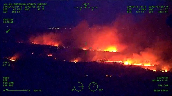Massive brush fire near Alafia River State Park