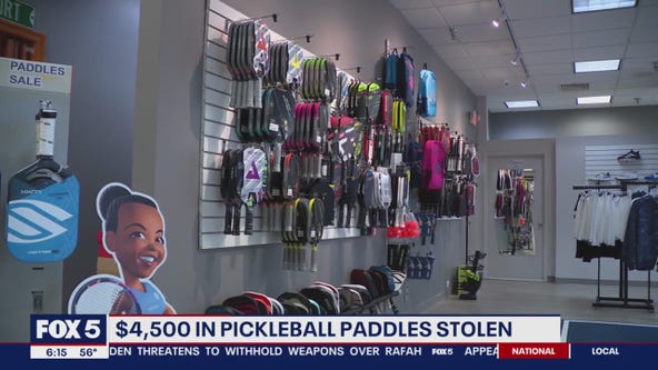 $4.5K in pickleball paddles stolen from Rockville sports store