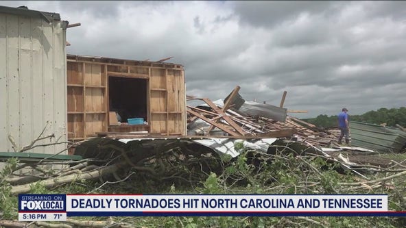 Deadly tornadoes tear through North Carolina and Tennessee