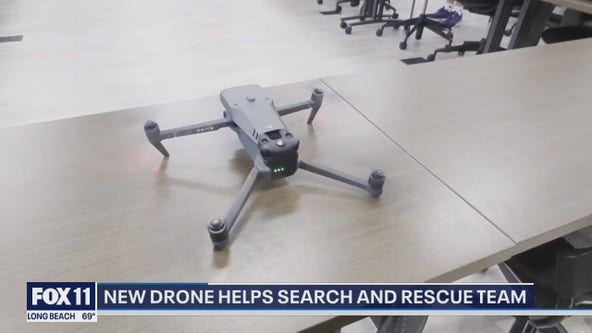 Drone helping search and rescue team
