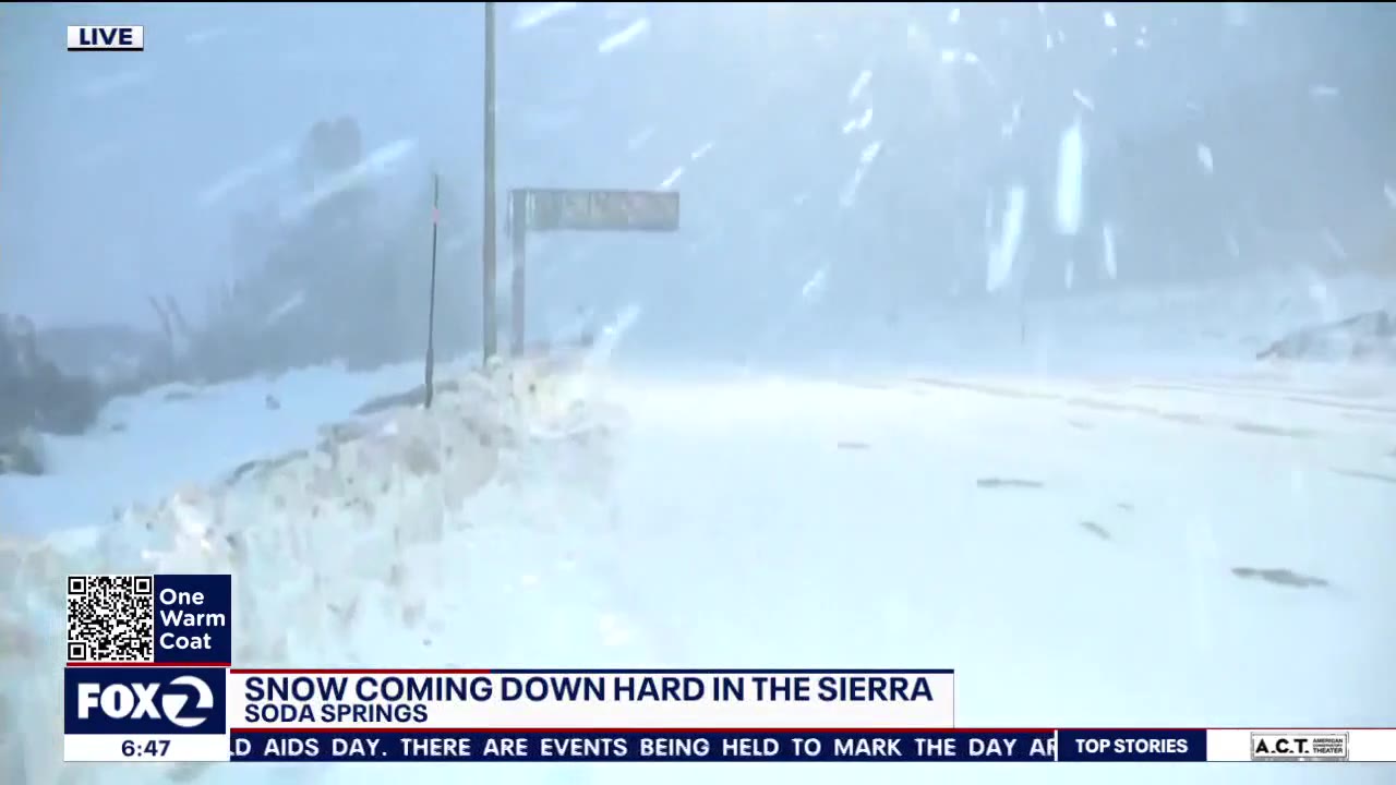 Snow coming down hard in Soda Springs