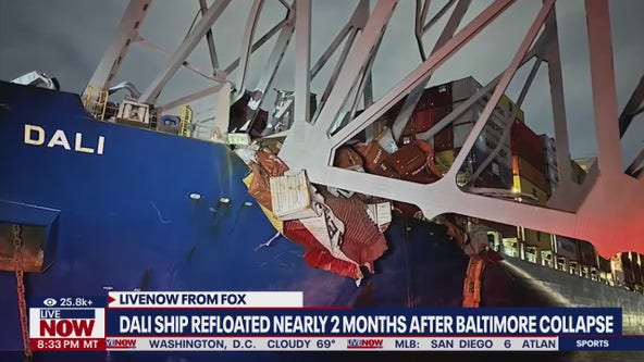 Cargo ship cleared after Baltimore bridge collapse