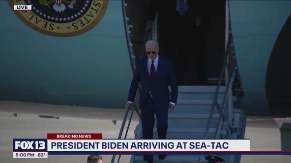 FULL LIVE: President Biden arrives at Sea-Tac Airport