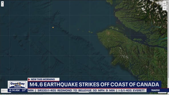 4.6 magnitude earthquake strikes off coast of Canada
