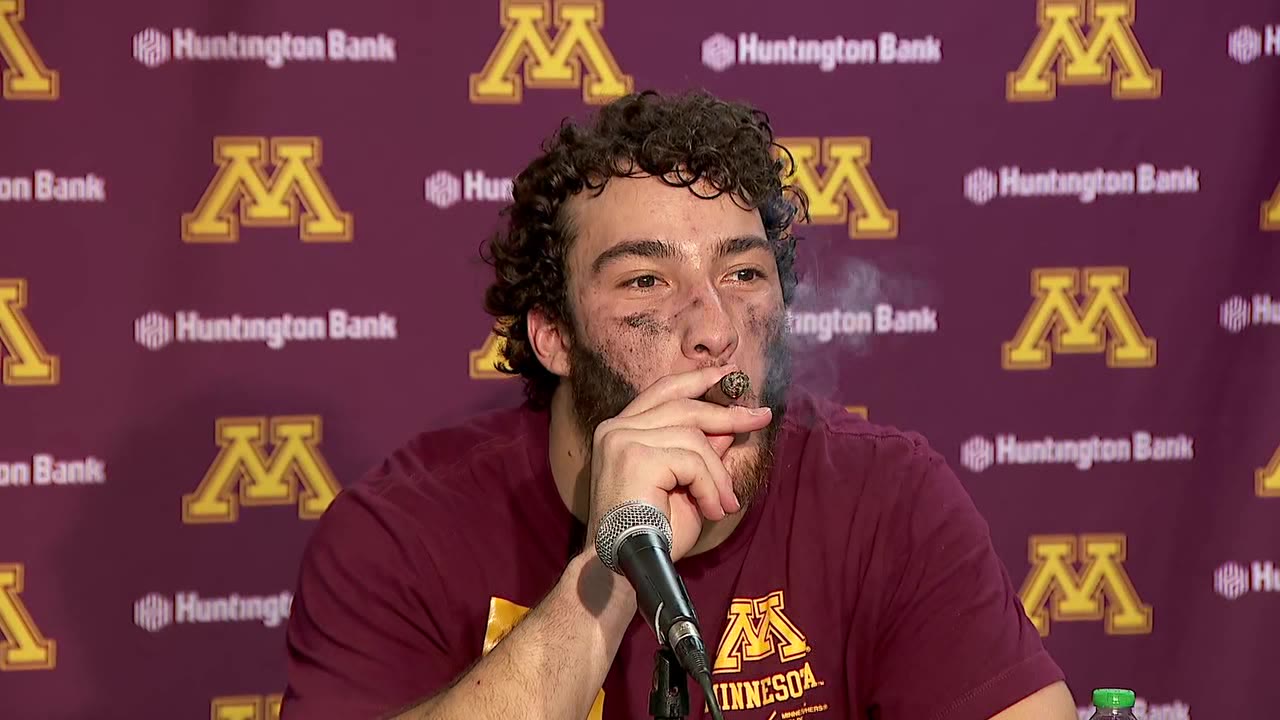 Gophers players react after 23-16 win over Wisconsin, keeping Axe