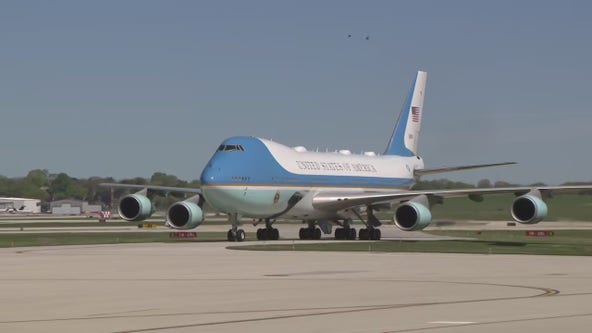 President Biden arrives in Milwaukee aboard Air Force One