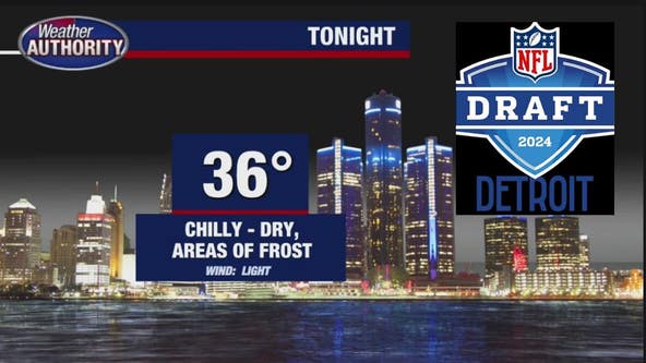Great weather for NFL Draft continues through Friday with chilly overnight