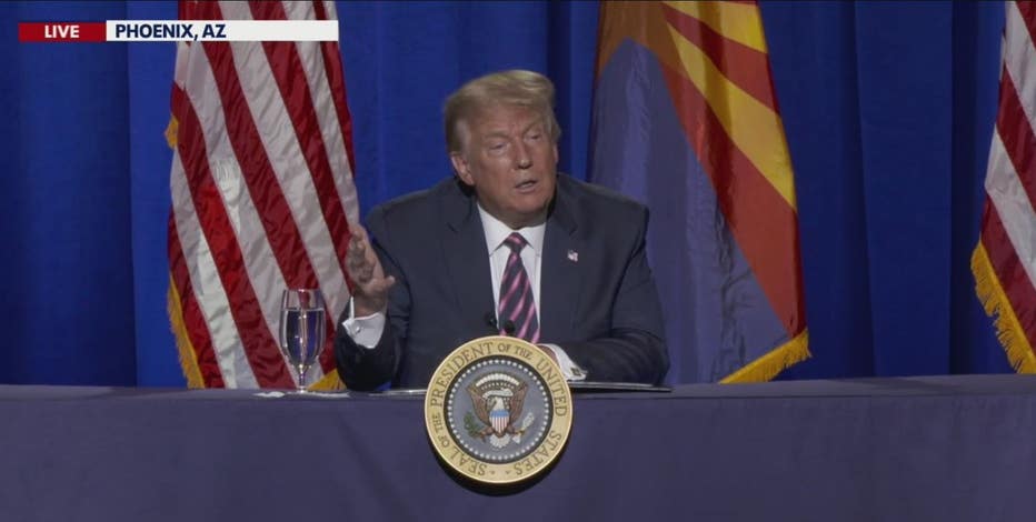 President Trump attends Latinos for Trump roundtable during his 5th Phoenix visit