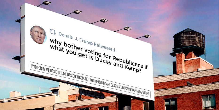 Tweet mocking Arizona Gov. Doug Ducey and Georgia Gov. Brian Kemp now on billboard
