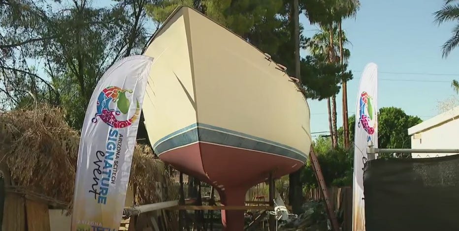 Arizona research sailboat begins a years-long voyage around the world