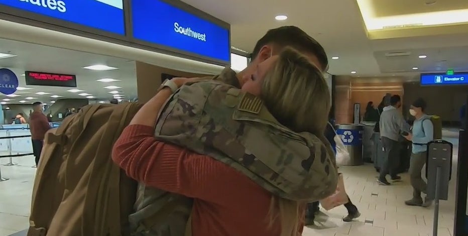 Airman comes home to Phoenix from deployment just before the birth of his baby
