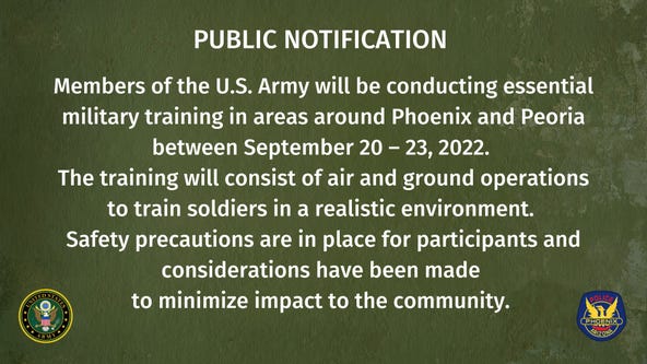 U.S. Army conducts military training exercises in Phoenix and Peoria
