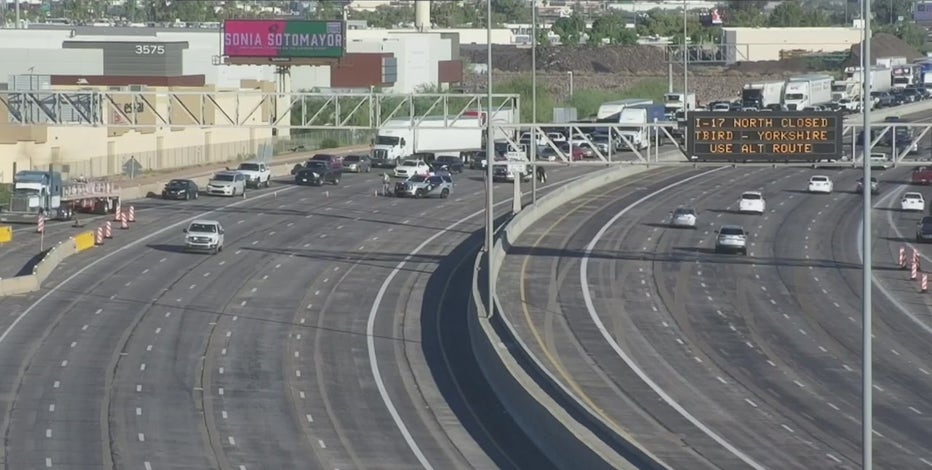 Alleged DUI crash on I-10 in east Phoenix injures 4, including Arizona trooper