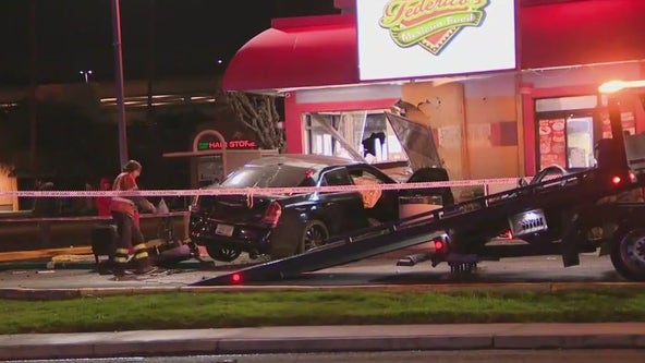 Car crashes into Phoenix fast-food restaurant; 2 people hospitalized