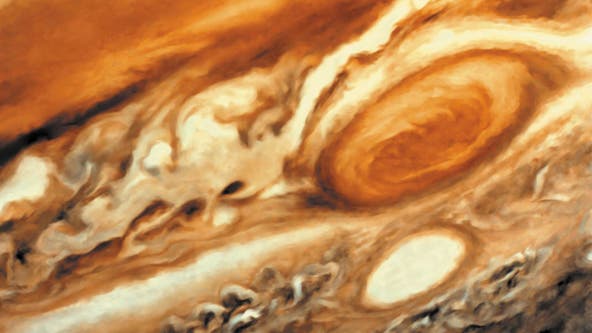 Jupiter's forecast: Swirling storms as big as Earth that last for years