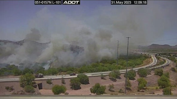 Loop 101 ramp at SR 51 reopens after brush fire