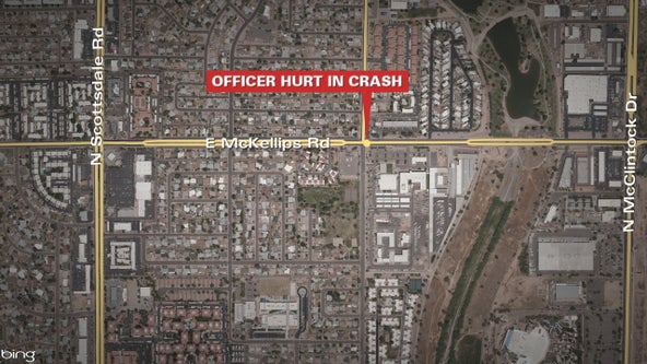 Scottsdale Police officer hurt in crash, department says