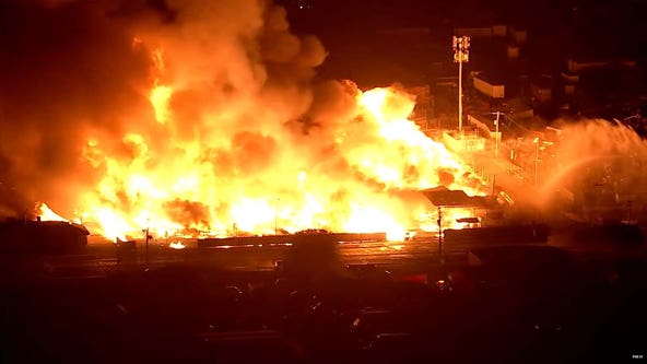 Crews battle pallet fire in Phoenix