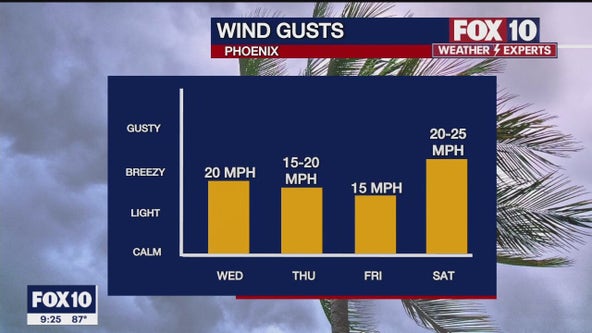 Arizona weather forecast: Expect breezy weather for the rest of the week