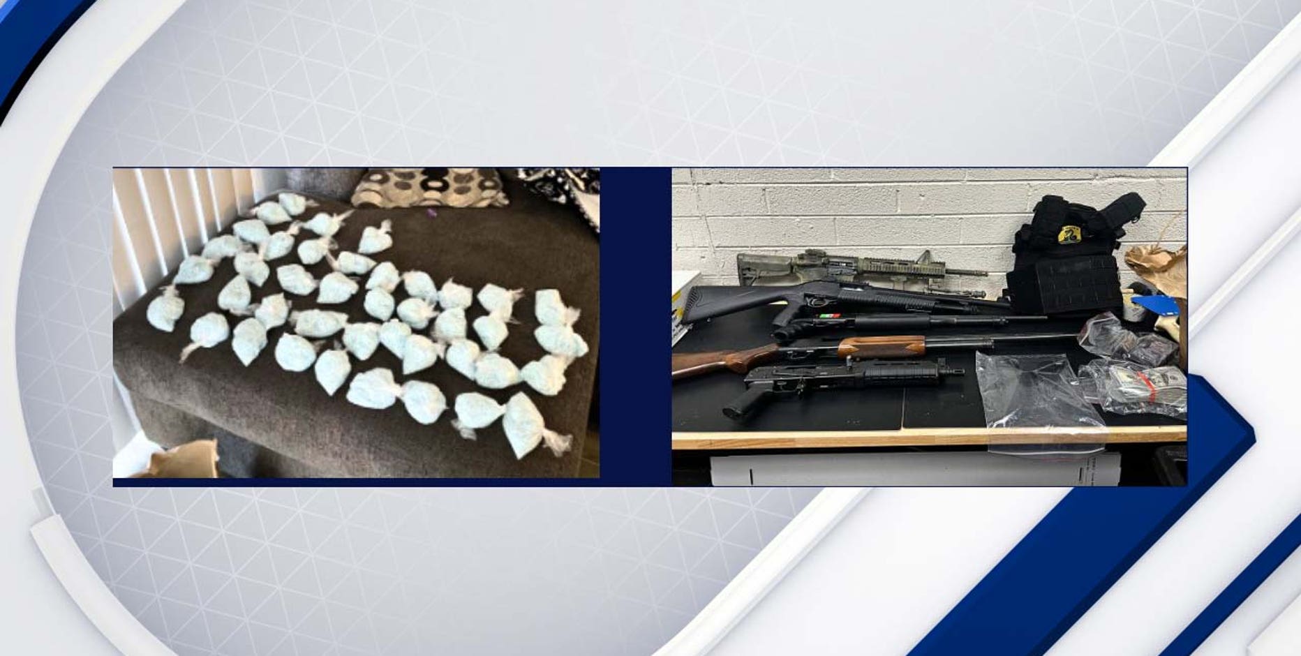 Police recover over 50K fentanyl pills, cash and guns in Mesa; suspects arrested