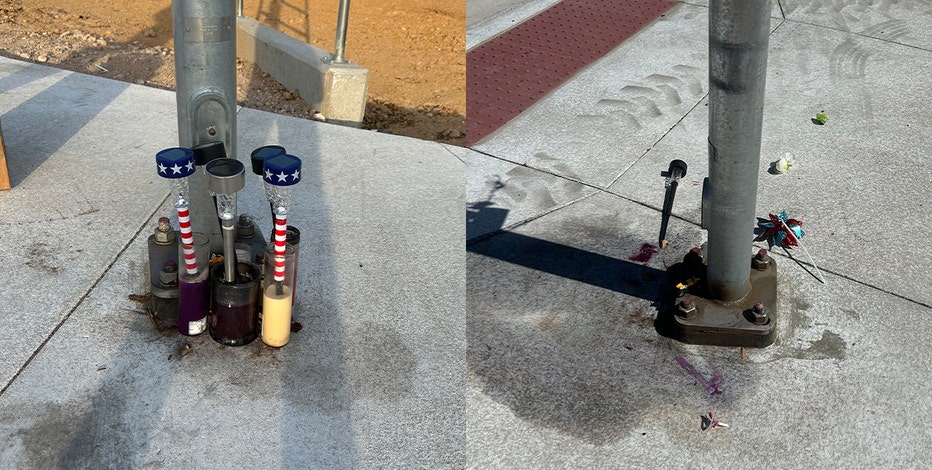 Arizona widow wonders why someone tore down a memorial set up for her late husband