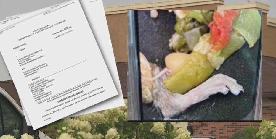 Man claims he found rat's foot in bowl of Olive Garden minestrone