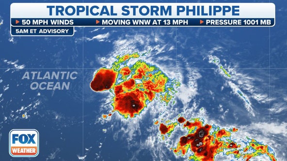 Tropical Storm Philippe remains disorganized, but Invest 91L expected to develop soon in Atlantic