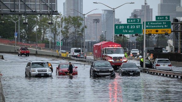 'Stay home,' NYC's mayor warns as floods clog roads, subways