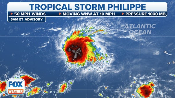 Tropical Storm Philippe heads west as Gulf of Mexico, central Atlantic monitored for development