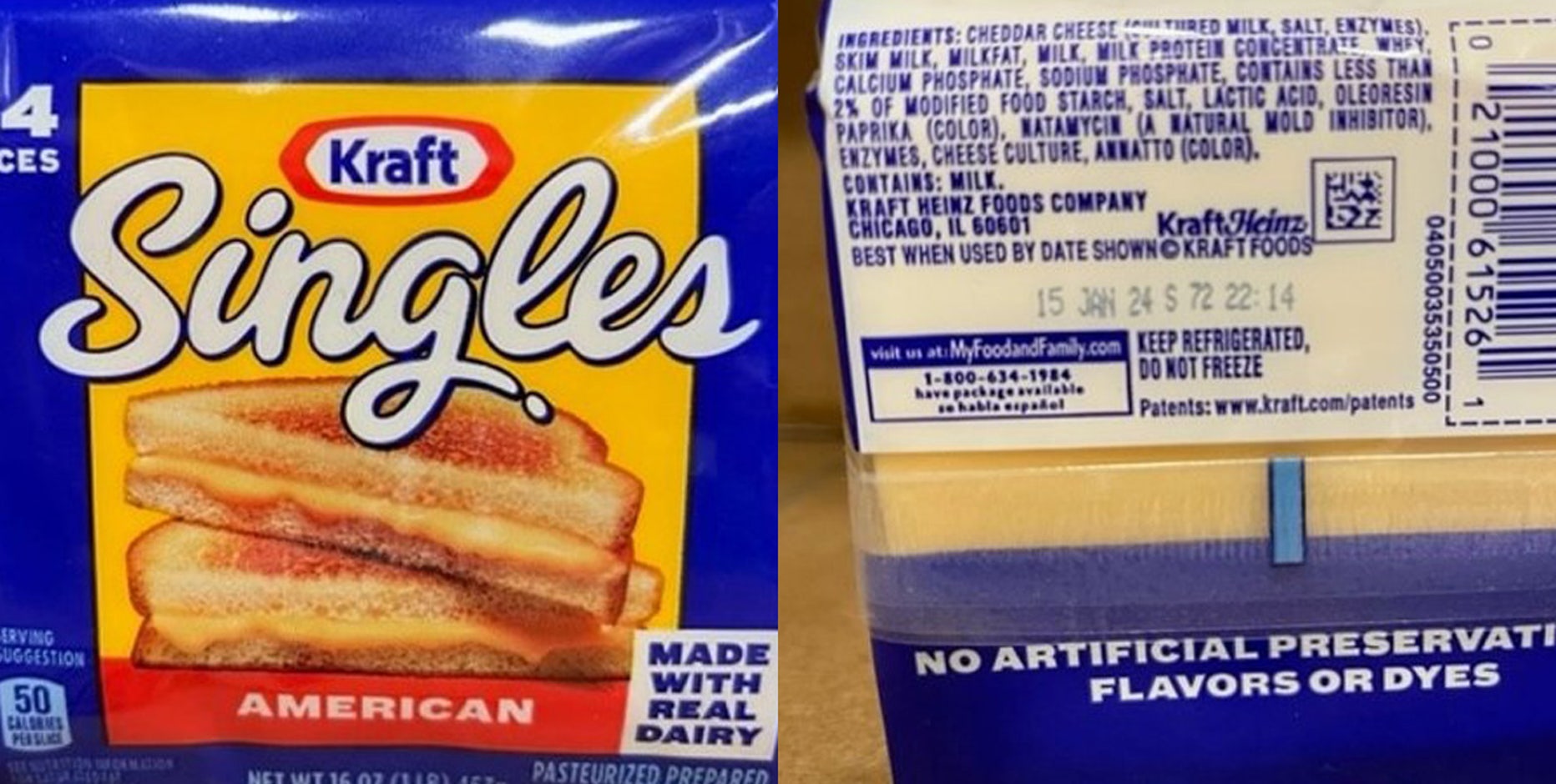 Latest consumer product recalls Kraft cheese slices, 58K pounds of