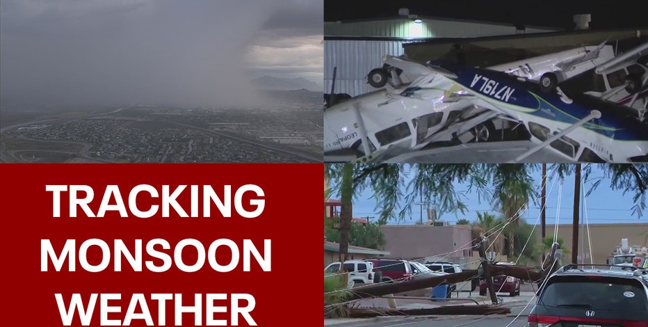 Monsoon 2023: Storm downs Phoenix power lines; Falcon Field Airport planes damaged