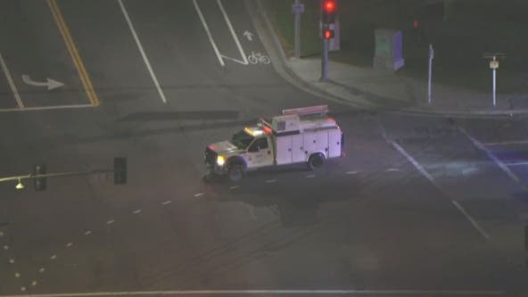 Work truck leads 2-county police chase across Orange, San Bernardino counties