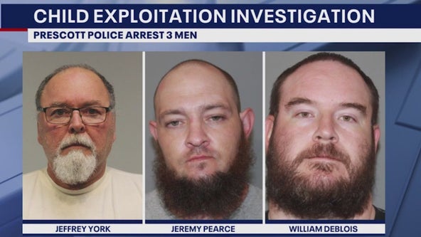 3 arrested in Prescott child exploitation investigation