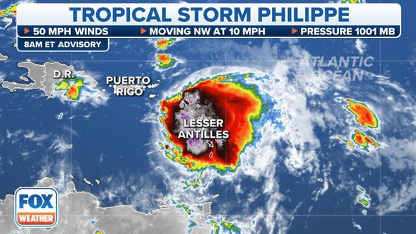 Tropical Storm Philippe brings heavy rain, flash flooding to portions of Windward, Leeward islands