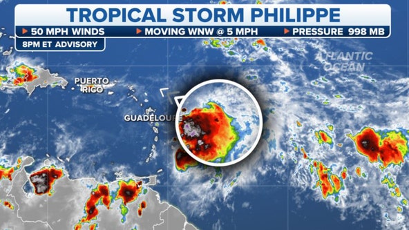 Tropical Storm Watch issued as Philippe brings heavy rain, gusty winds to northern Leeward Islands