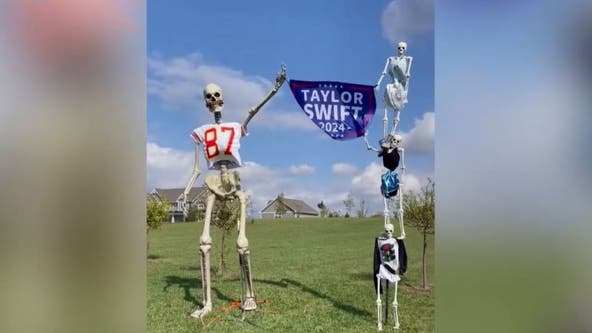 Taylor Swift, Travis Kelce Halloween display is getting attention