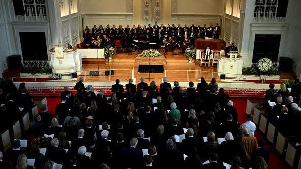 Former President Jimmy Carter emerges in rare public appearance at wife Rosalynn's memorial
