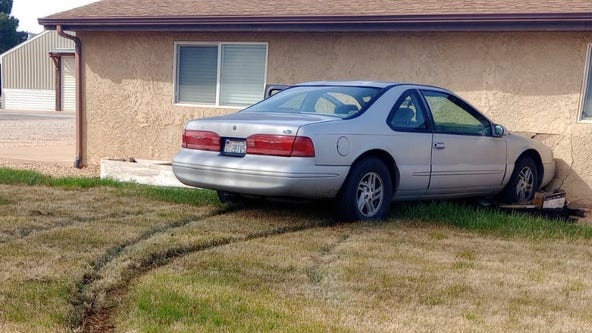 Teen driver crashes into home after losing control in a roundabout, police say