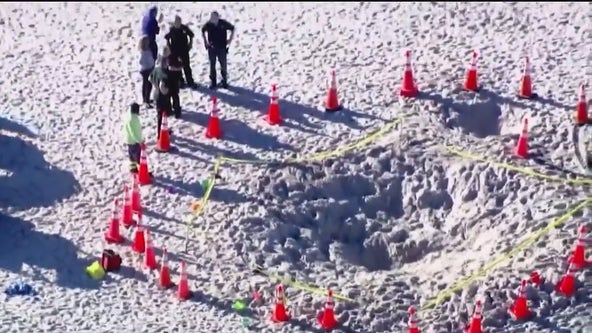 Indiana girl dies, brother injured after sand hole collapses at Florida beach during family vacation