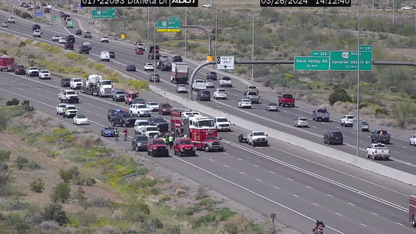 Interstate 17 closed near Loop 303 for rollover crash in Phoenix