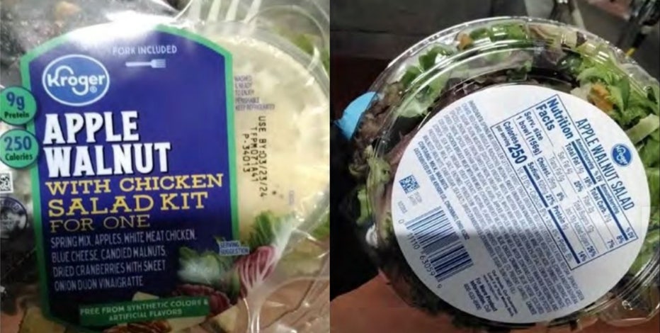 Kroger salad bowls recalled for misbranding, undeclared allergen