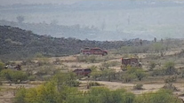Wildfire seen from Interstate 17 burns nearly 30 acres