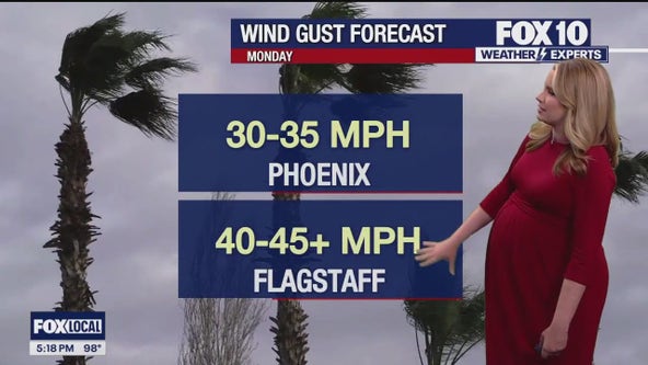 Arizona weather forecast: It's going to be a windy start to the work week