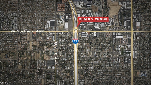 Several cars crash on I-17 in north Phoenix overnight; 1 driver killed, 2 others injured
