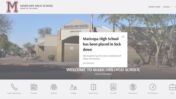 Maricopa High School placed under lockdown amid bomb threat investigation