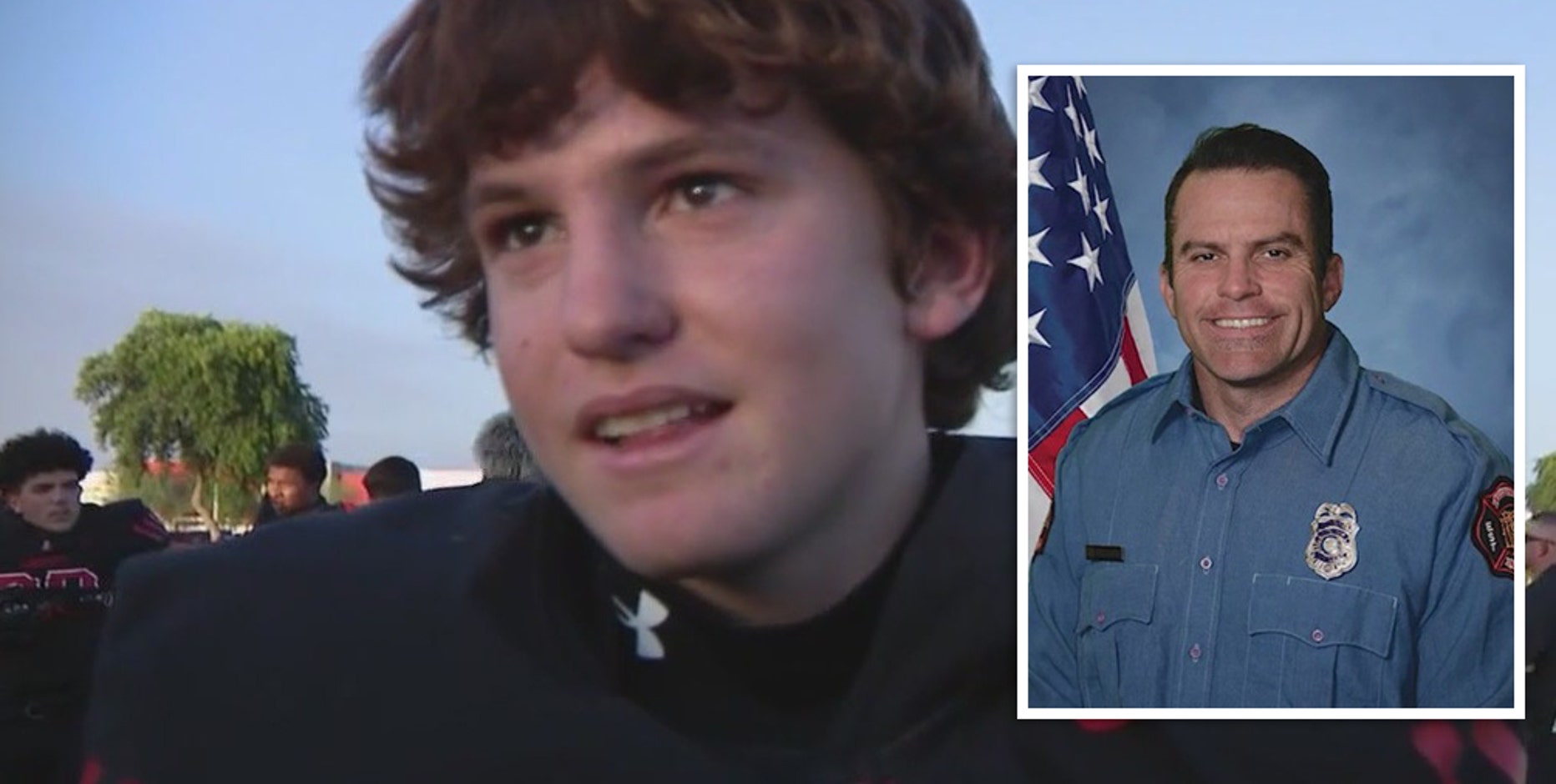 'Speechless': Son of fallen Phoenix Firefighter supported at his football game by loved ones