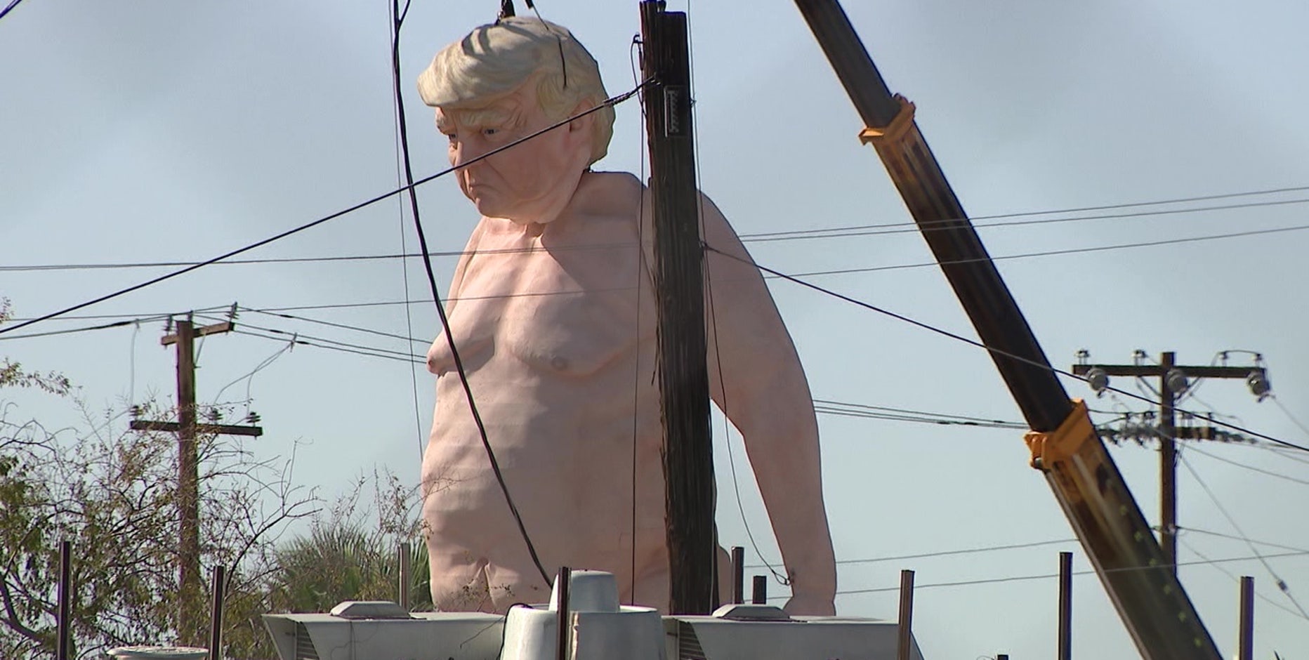 Naked Donald Trump statue on display in Phoenix