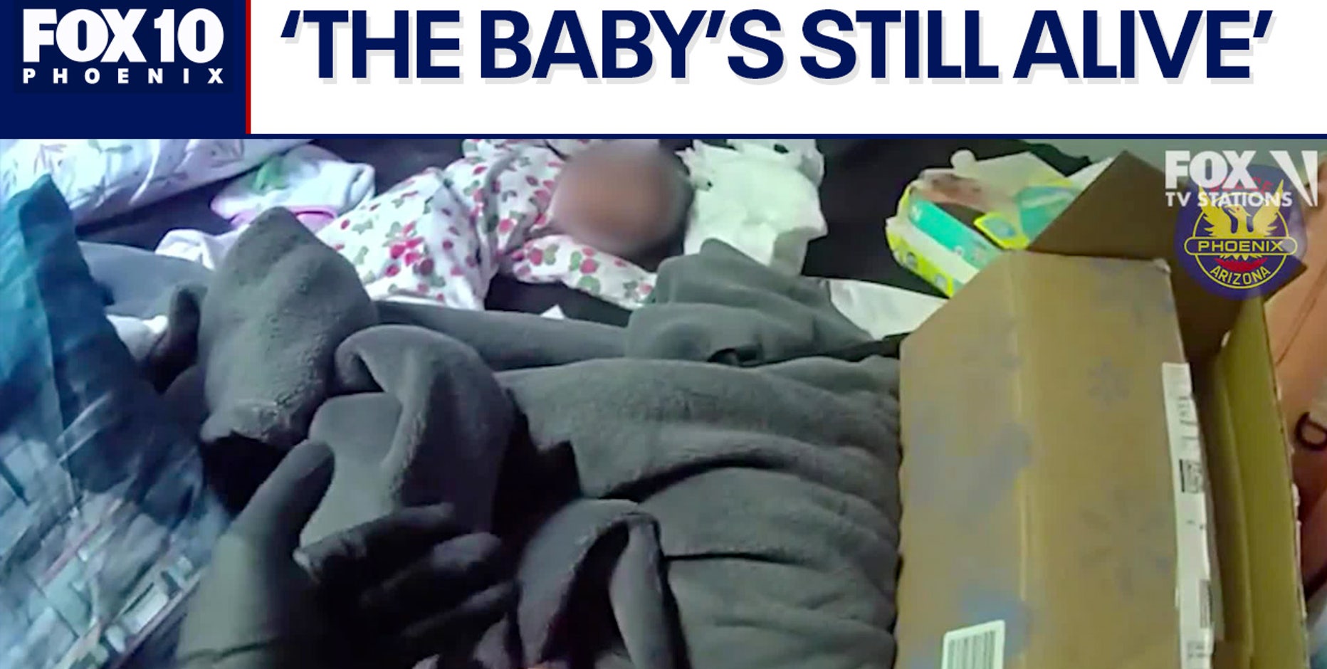 Police release video showing rescue of 'visibly emaciated' baby in south Phoenix