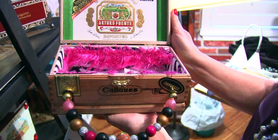 Tampa woman turns old cigar boxes into fashionable accessories