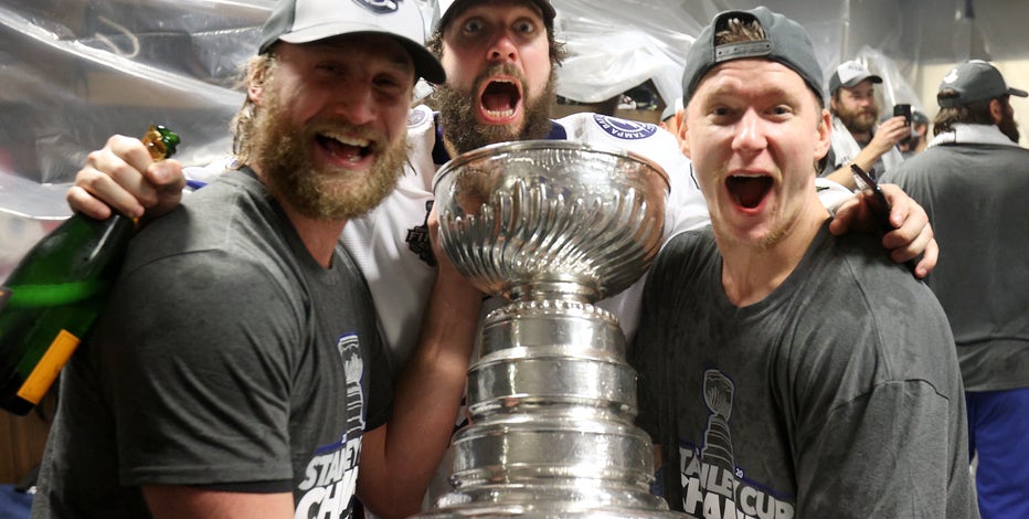 Bubbly in the bubble: Photos from the Tampa Bay Lightning's Stanley Cup celebration